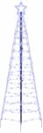 vidaXL Brad de Craciun LED cu 390 LED albastru 250 cm Fier GartenMobel Dekor (42018752)