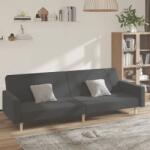 vidaXL Canapea extensibila cu 2 locuri, gri închis, textil GartenMobel Dekor (375728) Canapea