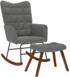 vidaXL Balansoar cu scaun gri închis, catifea GartenMobel Dekor (4016844) Balansoar