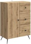 vidaXL Bufet Stejar Artizanal 66 x 34, 5 x 90 cm Lemn prelucrat GartenMobel Dekor (895554) Comoda