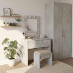 vidaXL Masa de Machiaj cu sertar Gri 60 x 40 x 70 cm Lemn compozit GartenMobel Dekor (865220)