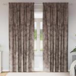 vidaXL Cortine din catifea 2 pcs Cappuccino 245 x 140 cm Catifea GartenMobel Dekor (4107706)