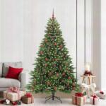 vidaXL Brad de Craciun artificial cu 300 LED Verde 210 cm PE si PVC GartenMobel Dekor (3397562)