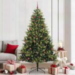 vidaXL Brad de Craciun artificial cu ramuri articulare 300 LEDs 210 cm GartenMobel Dekor (3396000)
