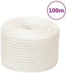 vidaXL Franghie de lucru, alb, 16 mm, 100 m, polipropilena GartenMobel Dekor (153066)