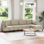 vidaXL Set de mobilier pentru living 5 pcs Nisipiu Tesatura GartenMobel Dekor (3413791) Canapea