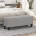 vidaXL Banca, gri deschis, 100x35x41 cm, textil GartenMobel Dekor (349451)