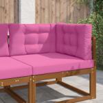 vidaXL Perna pentru canapea de exterior 3 pcs Roz Poliester GartenMobel Dekor (900895)