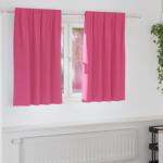 vidaXL Perdele Opaque cu Inel 2 pcs Roz Aprins 140 x 140 cm Poliester GartenMobel Dekor (4107513)