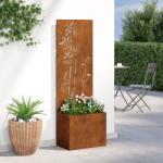 vidaXL Ghiveci de Gradina cu Panou Decorativ Ruginit 50 x 140 cm GartenMobel Dekor (876454)