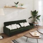 vidaXL Canapea extensibila cu 2 locuri, verde închis, catifea GartenMobel Dekor (375739) Canapea