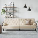 vidaXL Canapea extensibila cu cotiere, crem, material textil GartenMobel Dekor (351940) Canapea