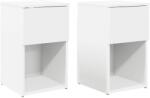 vidaXL Dulap de pat 2 pcs Alb 29 x 31, 5 x 49 cm Lemn prelucrat GartenMobel Dekor (8001098)
