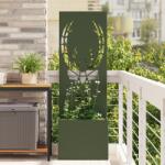 vidaXL Ghiveci de Gradina cu Panou Decorativ Olivengrønn 50 x 140 cm GartenMobel Dekor (876486)