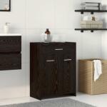 vidaXL Dulap pentru Baie cu sertar cu usa Stejar Negru 60 x 33 x 80 cm GartenMobel Dekor (862551)