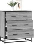 vidaXL Dulap, gri sonoma, 68x35x76 cm, lemn prelucrat si metal GartenMobel Dekor (848972) Comoda
