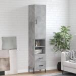 vidaXL Dulap înalt, gri beton, 34, 5x34x180 cm, lemn prelucrat GartenMobel Dekor (3198925) Comoda