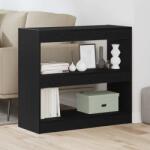 vidaXL Dulap pentru carti Stejar negru 80 x 30 x 72 cm Lemn compozit GartenMobel Dekor (862720) Biblioteca