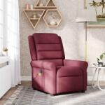 vidaXL Fotoliu de masaj rabatabil, rosu vin, material textil GartenMobel Dekor (4015649)