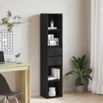vidaXL Dulap pentru carti Stejar Negru 36 x 30 x 171 cm Lemn compozit GartenMobel Dekor (862499) Biblioteca