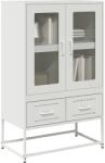 vidaXL Dulap înalt, alb, 68x39x111, 5 cm, otel GartenMobel Dekor (853367) Comoda
