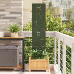 vidaXL Ecran de intimitate pentru gradina din otel oliv 32x140 cm, model decorativ Home (876269)