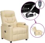 vidaXL Fotoliu rabatabil electric, crem, material textil GartenMobel Dekor (3098824)