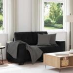 vidaXL Canapea loveseat neagra 160x77x82 cm catifea GartenMobel Dekor (4105115) Canapea