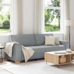 vidaXL Canapea cu 3 locuri, gri deschis, 220x78x84 cm, material textil GartenMobel Dekor (4104990) Canapea