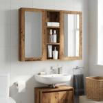 vidaXL Dulap de perete pentru baie Lemn vechi 20 x 10 x 60, 5 cm GartenMobel Dekor (889293)