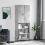 vidaXL Dulap înalt, gri beton, 69, 5x34x180, lemn compozit GartenMobel Dekor (3196079) Comoda