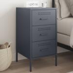 vidaXL Noptiera, antracit, 36x39x68 cm, otel laminat la rece GartenMobel Dekor (843082)