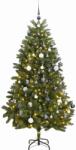 vidaXL Brad Craciun artificial articulat cu 300 LED-uri/globuri 300 cm GartenMobel Dekor (3210168)