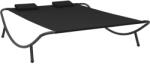 vidaXL Pat sezlong de exterior, negru, material textil GartenMobel Dekor (313529)