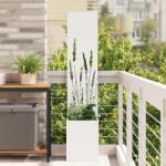 vidaXL Ghiveci de Gradina cu Panou Decorativ Alb 32 x 140 cm GartenMobel Dekor (876393)