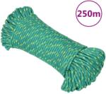 vidaXL Franghie de barca, verde, 3 mm, 250 m, polipropilena GartenMobel Dekor (152696)