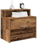 vidaXL Noptiere cu sertar 2 buc lemn vechi 51x31x47 cm GartenMobel Dekor (858683)