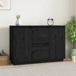 vidaXL Servanta, negru, 111x34x75 cm, lemn masiv de pin GartenMobel Dekor (814313) Comoda