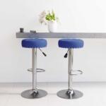 vidaXL Scaune de bar, 2 buc. , albastru, material textil GartenMobel Dekor (332975)