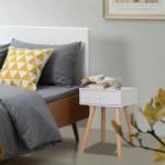 vidaXL Noptiere din lemn masiv de pin 2 buc, 40 x 30 x 61 cm, alb GartenMobel Dekor (244740)
