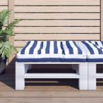 vidaXL Perna de paleti, albastru/alb, 70x70x12 cm, textil, dungi GartenMobel Dekor (360484)