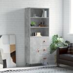 vidaXL Dulap înalt, gri beton, 69, 5x34x180, lemn compozit GartenMobel Dekor (3189417) Comoda