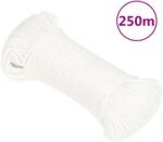 vidaXL Franghie de barca, alb complet, 4 mm, 250 m, polipropilena GartenMobel Dekor (152542)