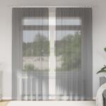 vidaXL Perdele Voile cu buzunare pentru bare 2 buc gri închis GartenMobel Dekor (4102184)