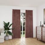 vidaXL Draperii opace 2 buc. roz antichizat 140x225 cm catifea carlige GartenMobel Dekor (134525)