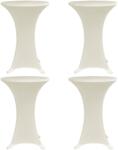 vidaXL Husa de masa cu picior, 4 buc. , crem, Ø80 cm elastic GartenMobel Dekor (279076)