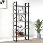 vidaXL Biblioteca 5 niveluri gri sonoma, 80x30x175 cm lemn prelucrat GartenMobel Dekor (3114017) Biblioteca