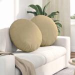 vidaXL Perne de Sezut 2 pcs Gri Verde Ø 80 cm Tesatura din corduroy GartenMobel Dekor (42014264)