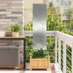 vidaXL Ecran de intimitate pentru gradina argintiu 32 x 140 cm, otel galvanizat (876236)