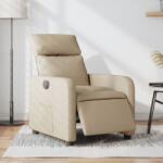 vidaXL Fotoliu rabatabil electric, crem, material textil GartenMobel Dekor (3206689)